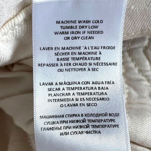 RE/DONE 70s Stove Pipe Jeans Ivory Womens Size 26 High Rise Straight Leg NEW! - Picture 7 of 15